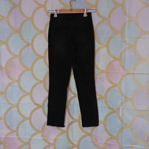 Justice Brand Fashion Jeans Size 10 Girls Washed Black Fringe Hem NWT - Picture 4 of 9
